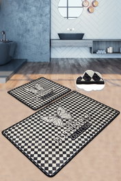 Mijölnir Kareli Kelebek Juego de Alfombrillas de Baño Multicolor